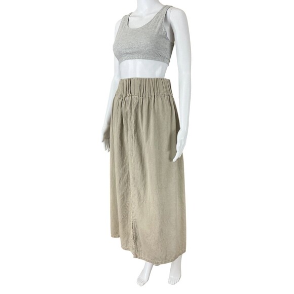 Miranda Bennett Paper Bag Skirt One Size Lyocell Crinkle Pull On Minimalist BOHO - Picture 5 of 16